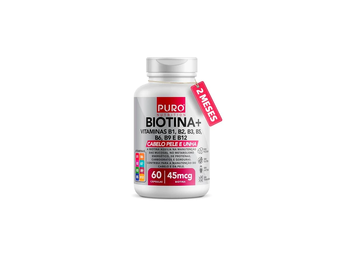 Biotina + Puro Nutrition Pele, Cabelo e Unhas