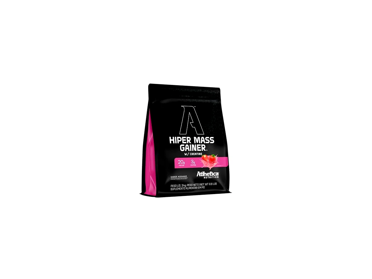 Hiper Mass Gainer Refil 3kg Sabor Morango
