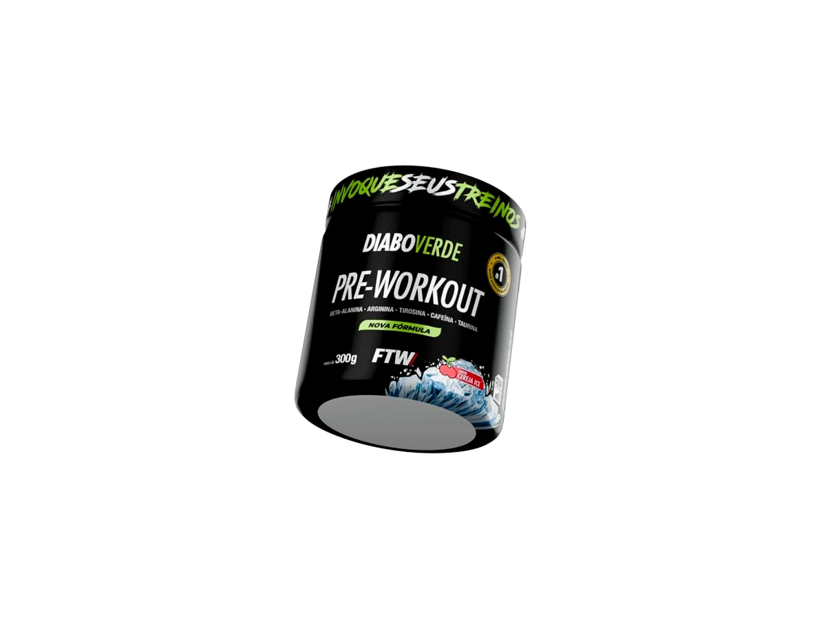 Pré-Treino Diabo Verde 300g Sabor Cereja Ice